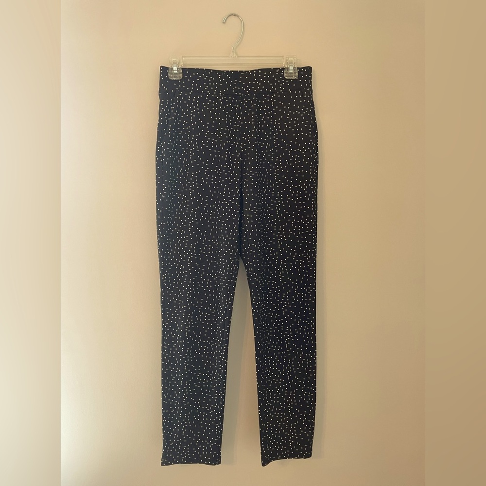SHEIN Polka Dotted Elastic Waistband Dress Pant with Pockets M